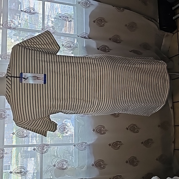 Palm Moss(Green) Striped T-Shirt Dress - Picture 7 of 11